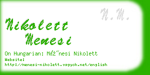 nikolett menesi business card